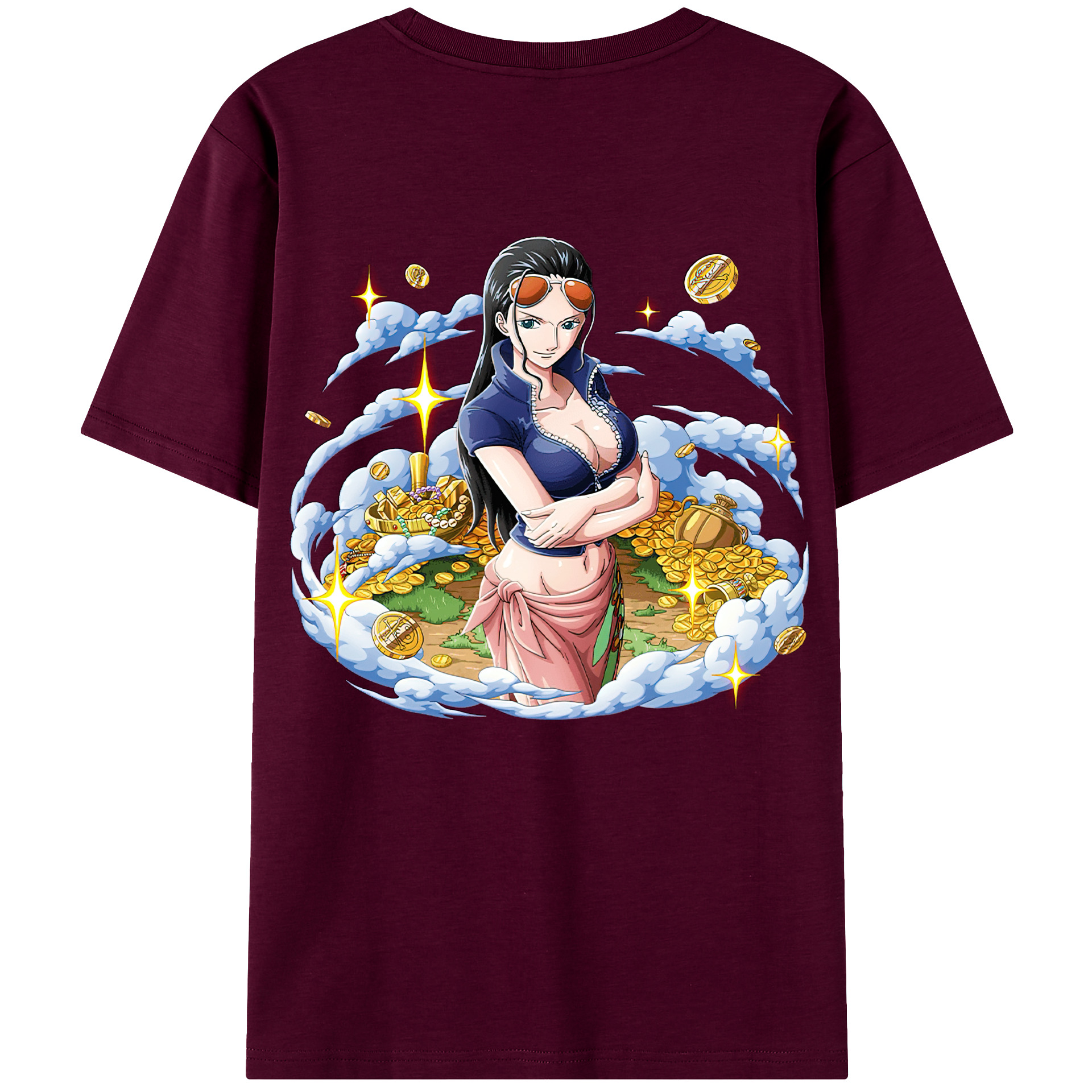 ワンピース ニコ・ロビン ONE PIECE Nico Robin レディース半袖Tシャツ(バックプリント)